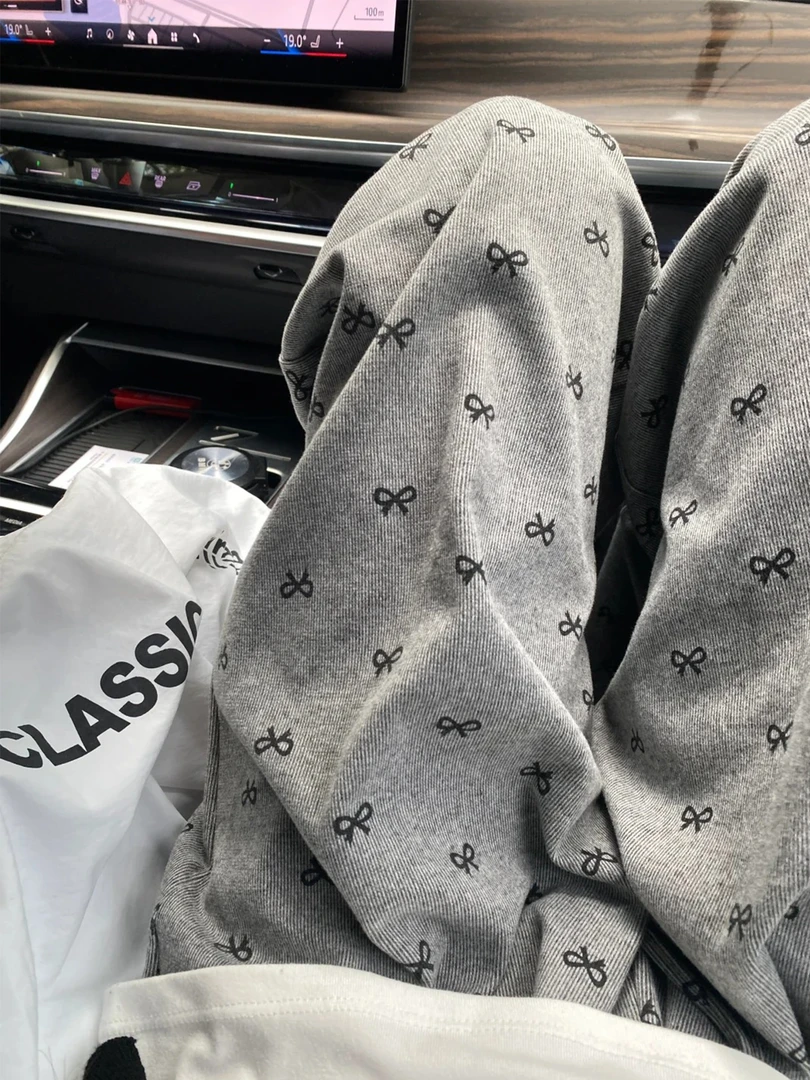 慵懒感糯米直筒裤女秋季新款胖mm高腰显瘦梨形身材垂感阔腿休闲裤