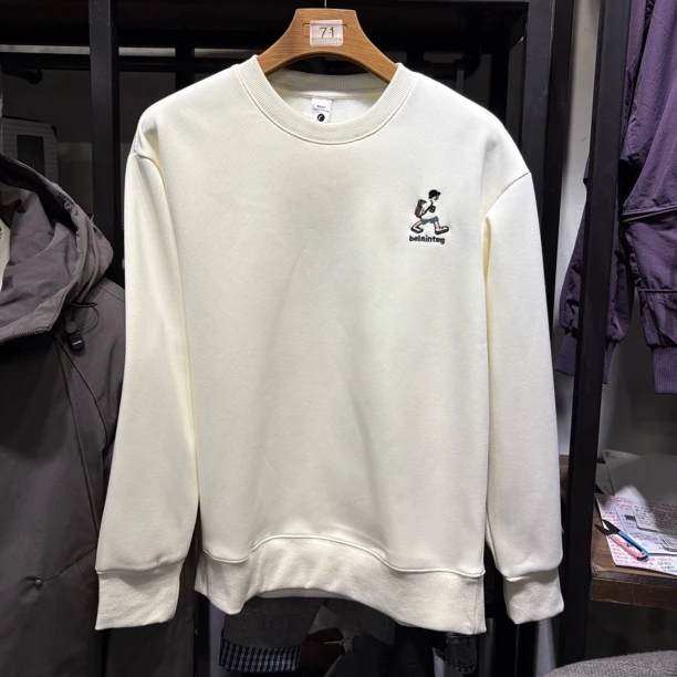 男冬加绒加厚卫衣休闲百搭98908