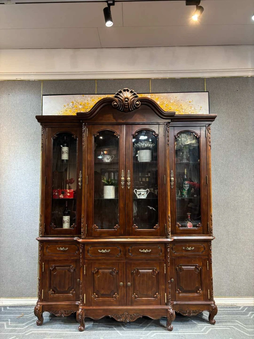 110四门书柜1850*550*2300 美式古典书柜酒柜