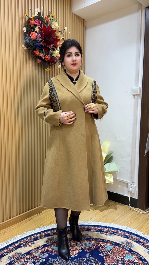 【MeiLiTan】高档双面绒大衣女中长款显瘦修身淑女气质秋时尚网红6