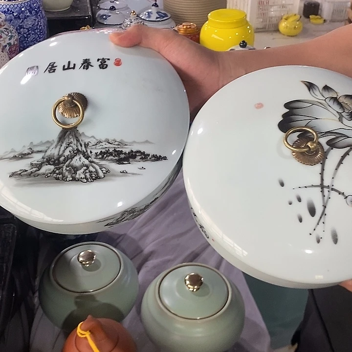 罐陶瓷茶叶罐密封罐家用摆件