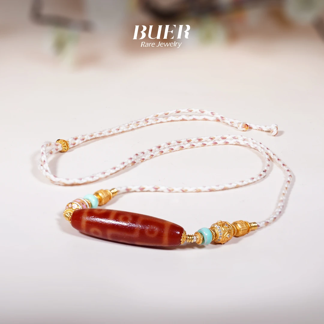 【不二】红肉九眼珠珠DIY项链 (多样性发)