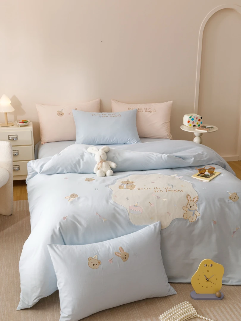 特! 小玲子  小熊派对 全棉新疆长绒棉棉刺绣工艺套件