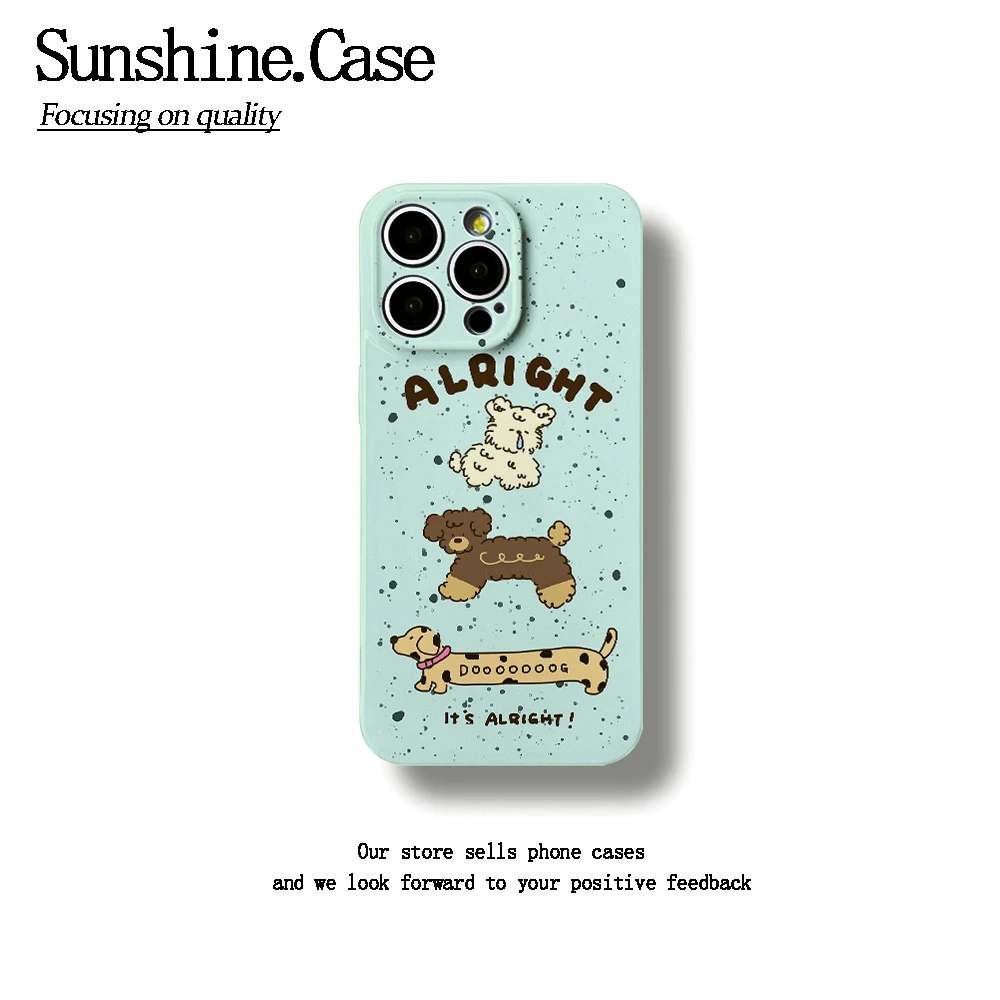 菲林软壳点点小狗适用于苹果华为vivo小米oppo一加防摔手机壳