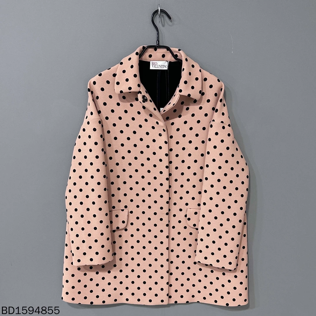 99新 Valentino/华伦天奴 波点中长款外套/40码/94855