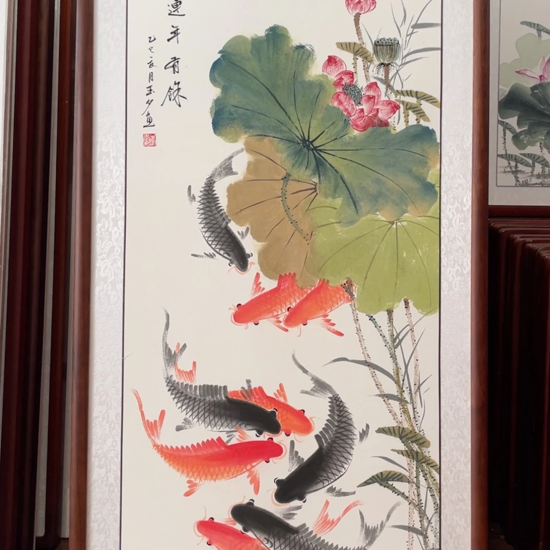 国画带框尺寸63*123厘米