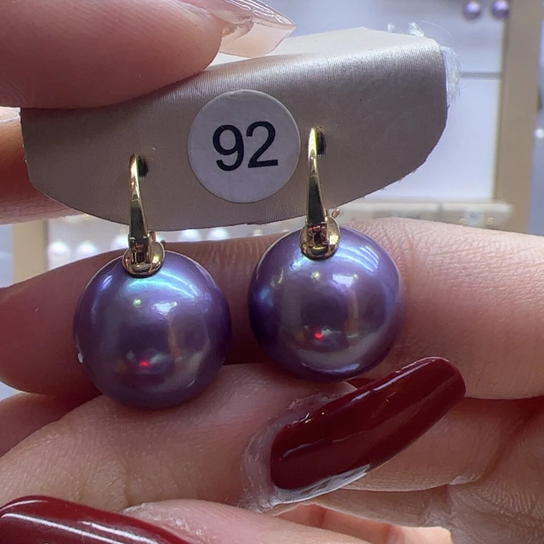 淡水珍珠耳饰18K金镶嵌