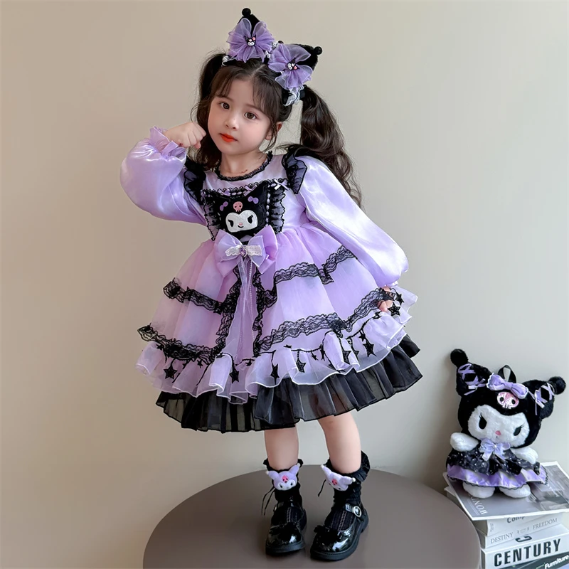 洛丽塔女童公主裙秋季2025新款洋气儿童玲娜贝儿长袖女孩生日裙子