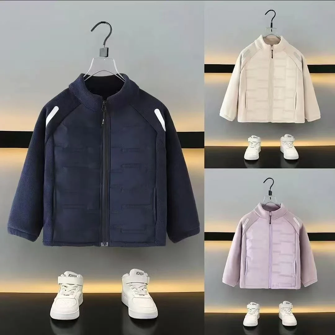 男童女童儿童外套加厚中大童秋冬新款棉服冬季校服神器保暖衣