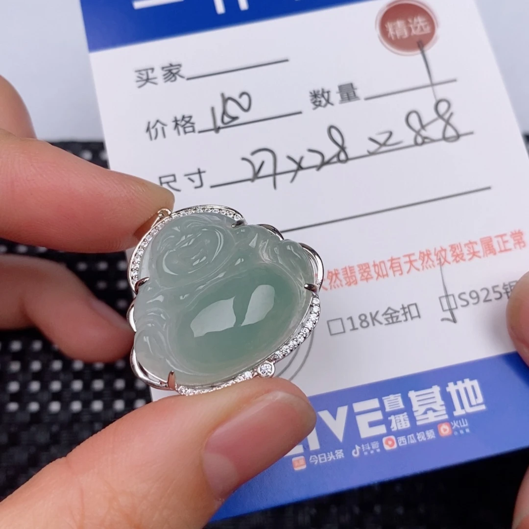 翡翠银S925镶嵌颈饰