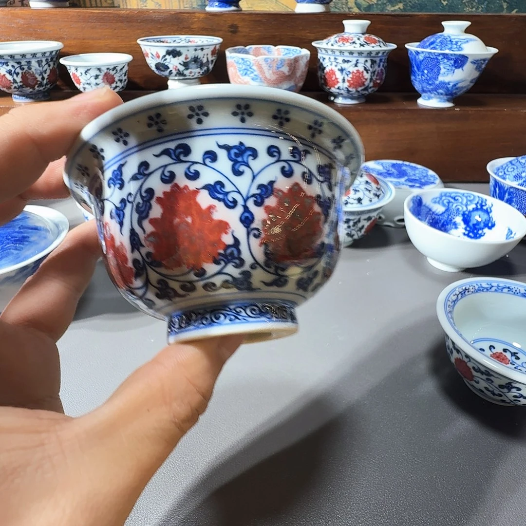泥塑主人杯手工手绘微瑕