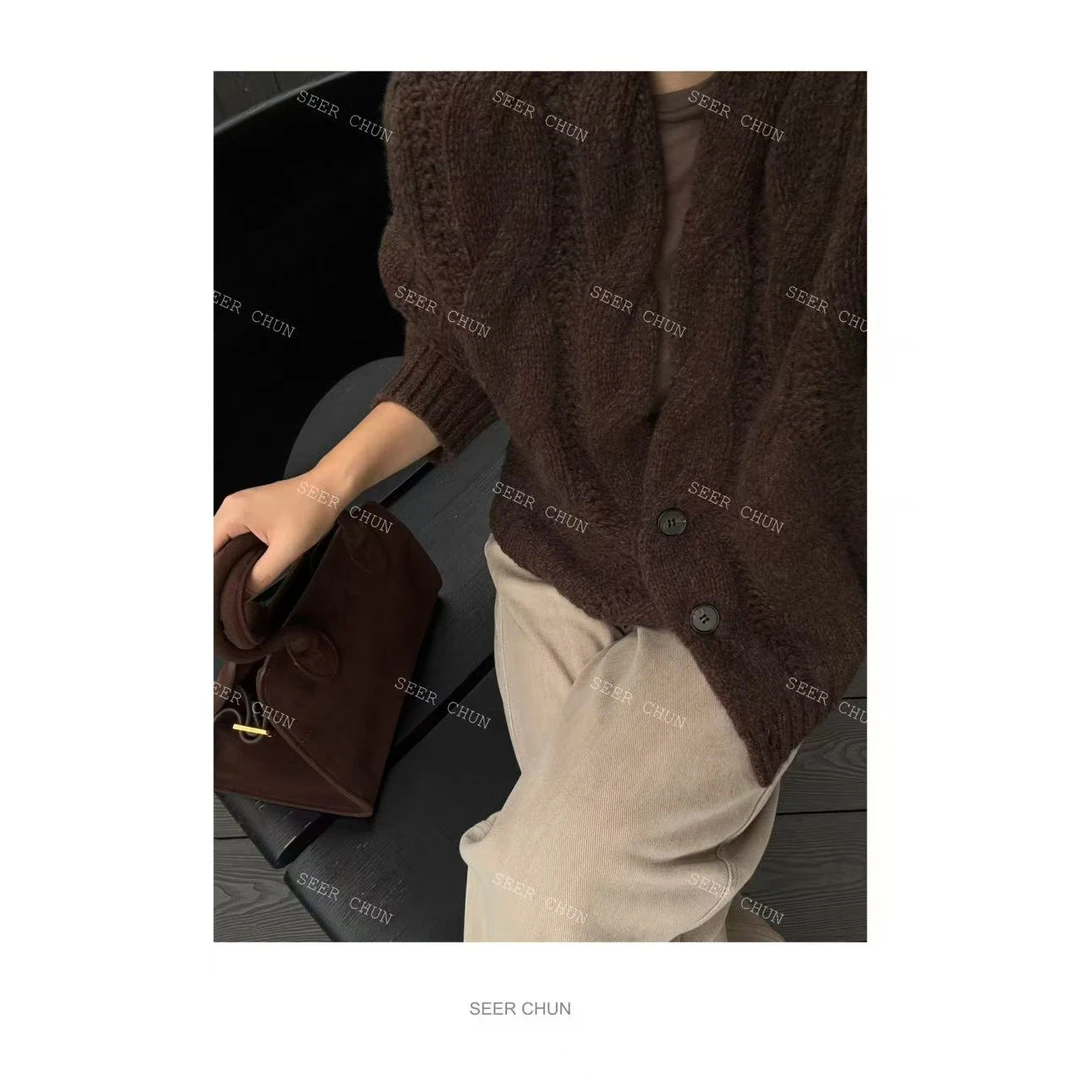 SEER CHUN“麻花”羊毛开衫 60333