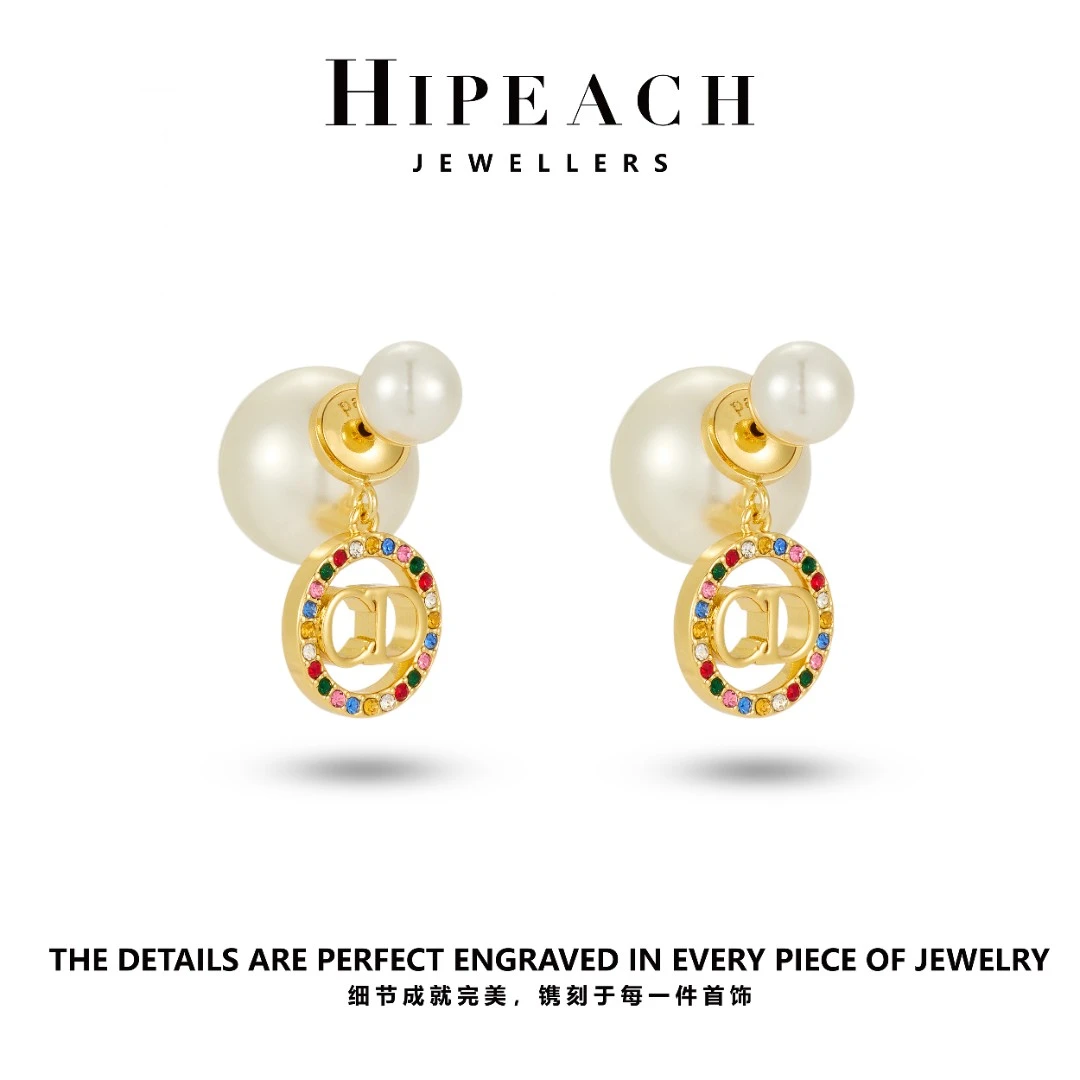 铜合金耳饰 镀K金彩色猪鼻耳环HTJF0077