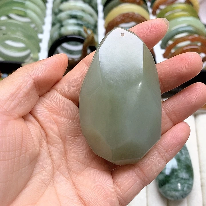 蛇纹石玉手串未镶嵌喵*喵