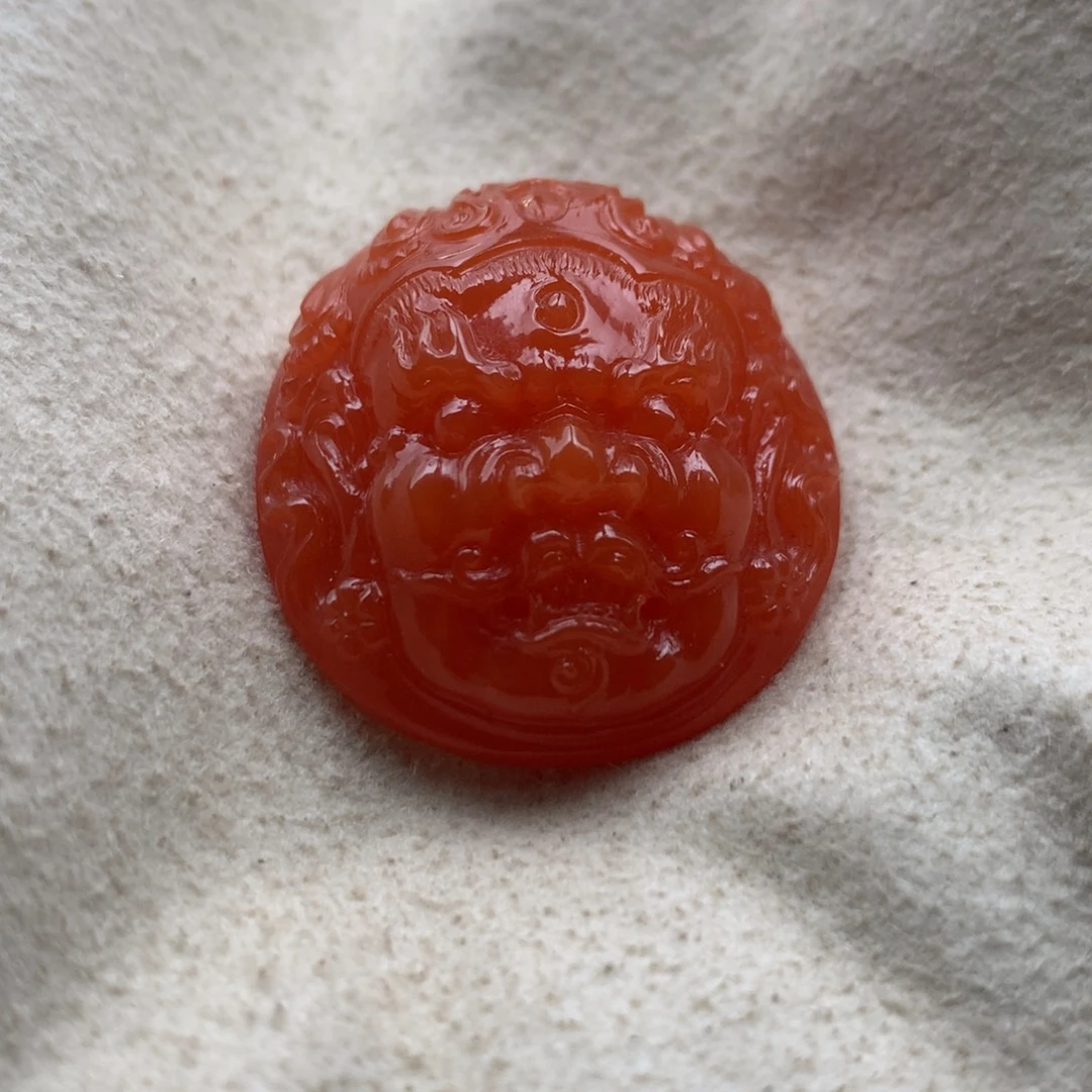 南红玛瑙未镶嵌保山天然原矿南红黄财财雕刻件