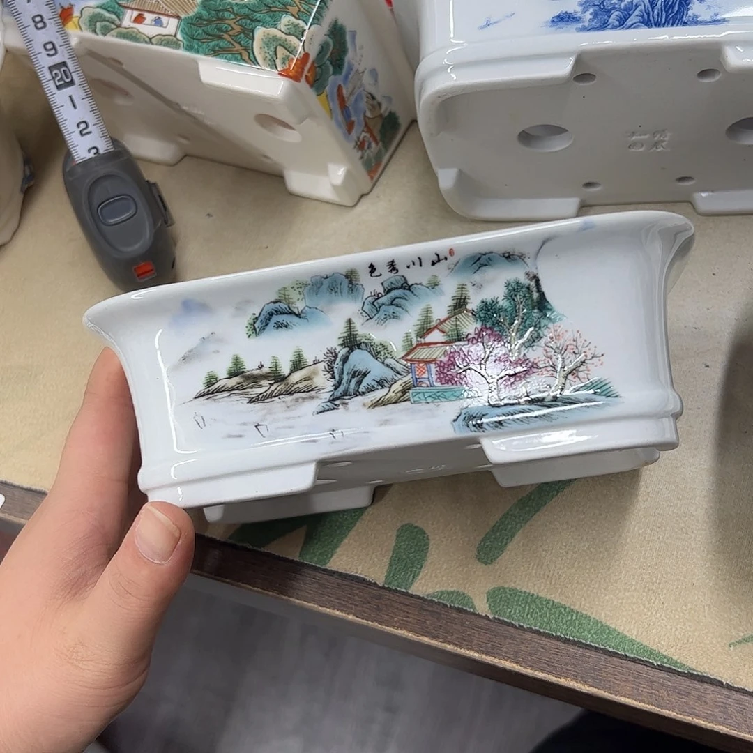 白泥花盆637号瑕疵18/14/5.5cm