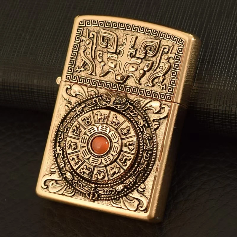 CHIEF/首领十二生肖幸运转盘时来运转防风煤油打火机
