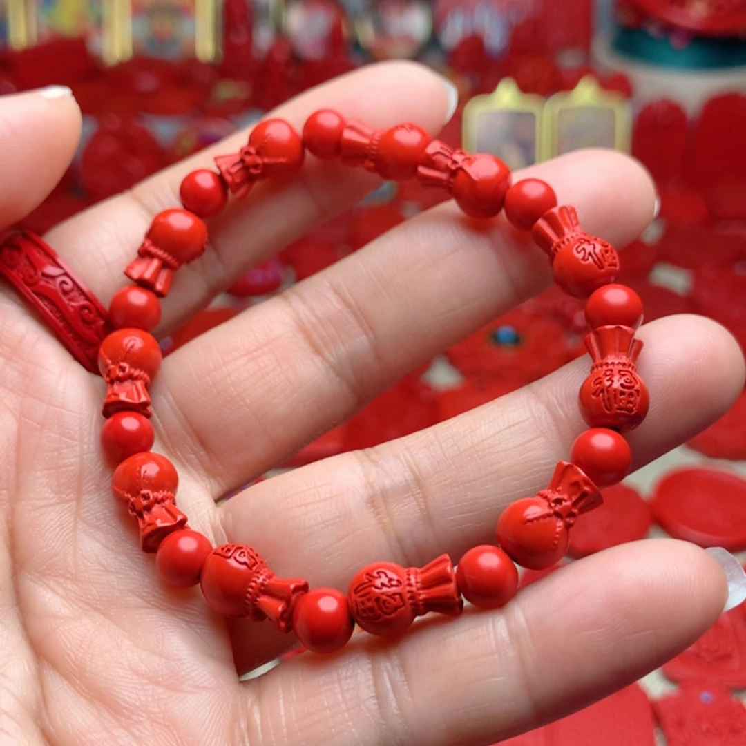 天然辰砂工艺品朱砂手串