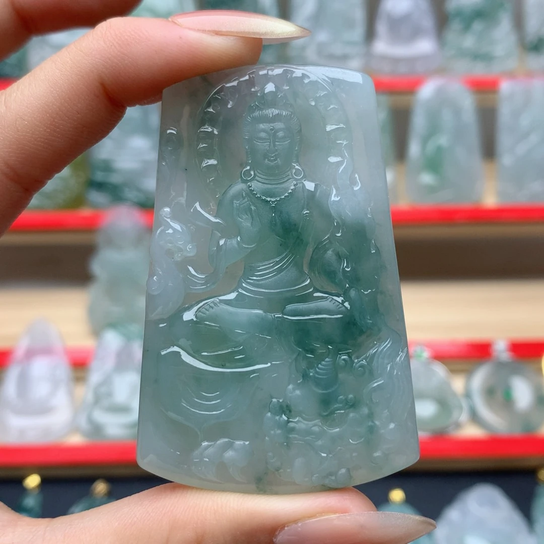 翡翠颈饰未镶嵌库****文殊菩萨