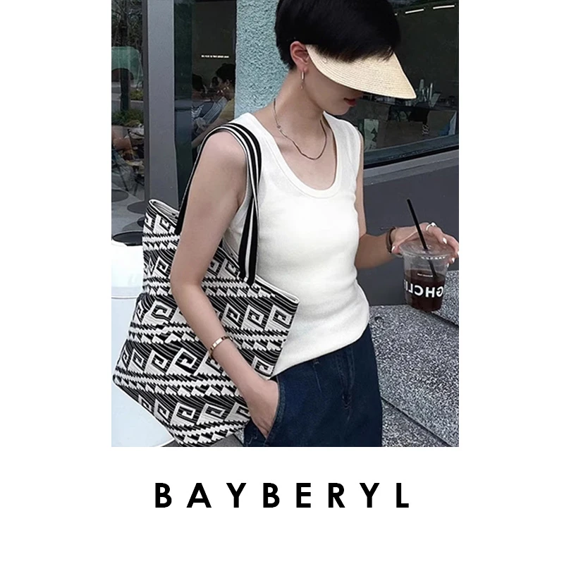 FF-BAYBERYL老贝可机洗U领通勤百搭羊毛打底针织背心 ZZS5C0602