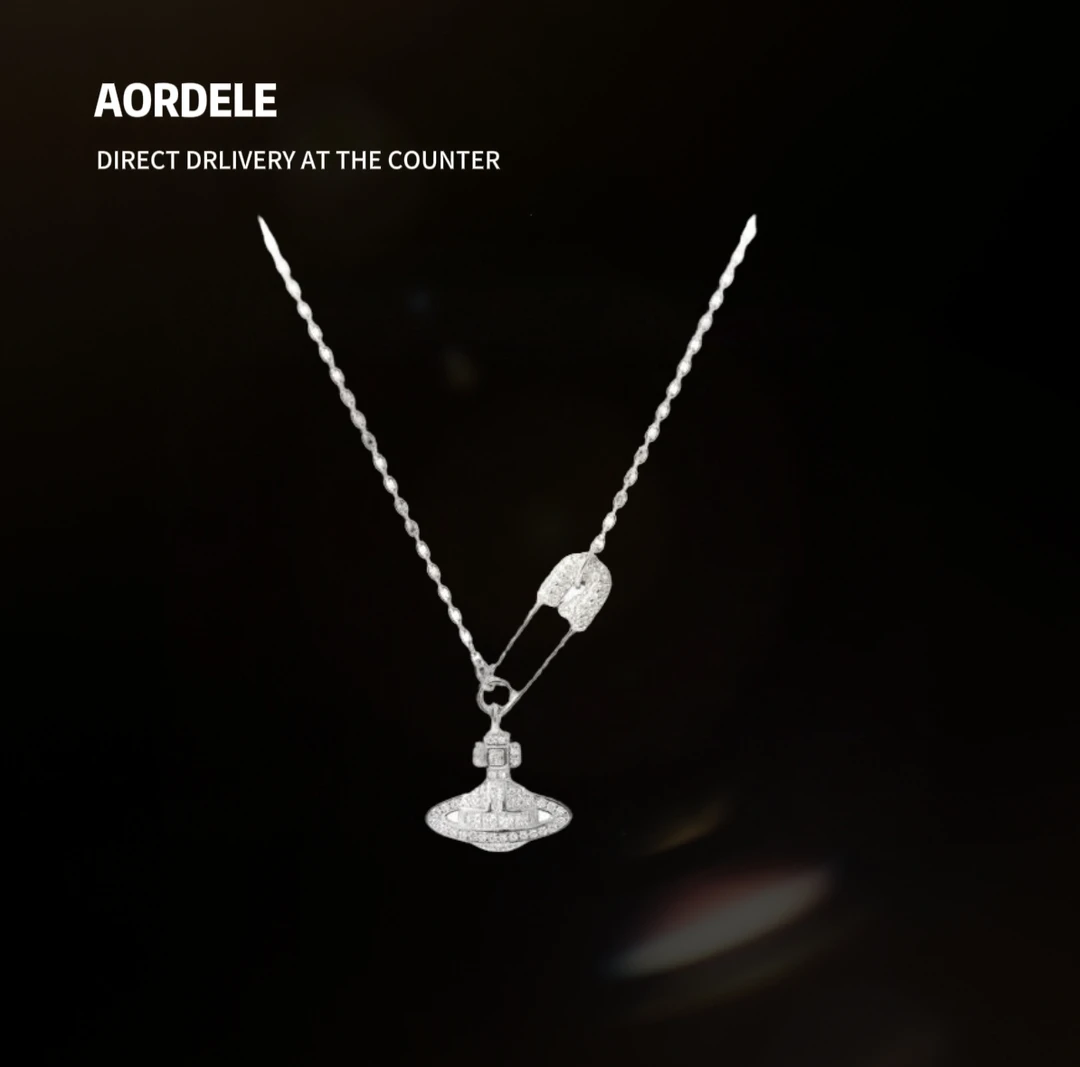 吊坠925银 【斌少专属】土/星 女士个性锁骨链银色时尚百搭风