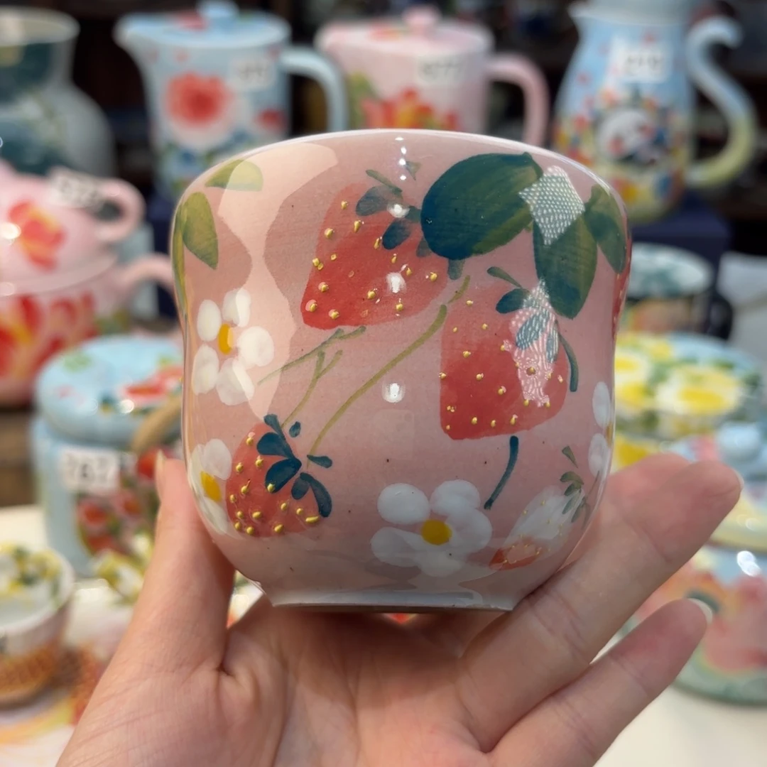 瓷片景德镇手绘高温釉下彩陶瓷茶具
