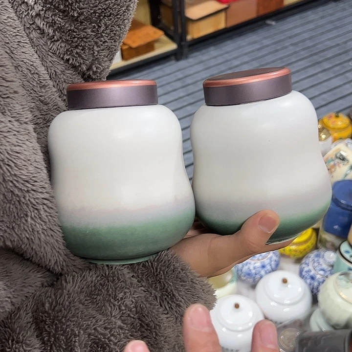 茶叶罐陶瓷家用储物罐瑕疵福利品介意勿拍