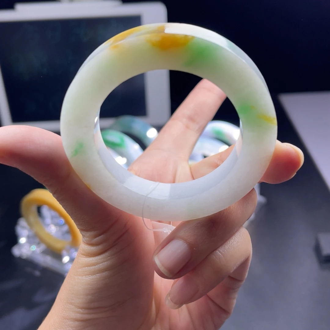 定制翡翠未镶嵌天然翡翠A货手镯