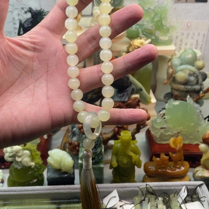 蛇纹石玉未镶嵌四大名玉手串