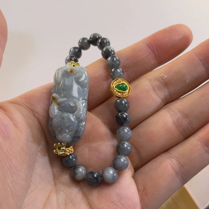 翡翠手链未镶嵌代编织