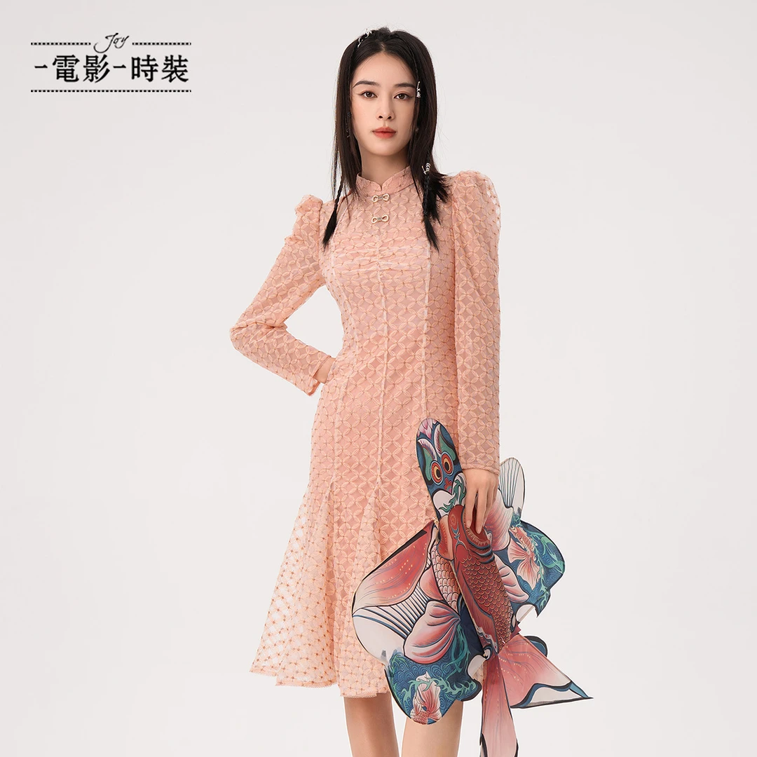 【程钱钱】一电影一时装年长袖旗袍连衣裙FFBX112449