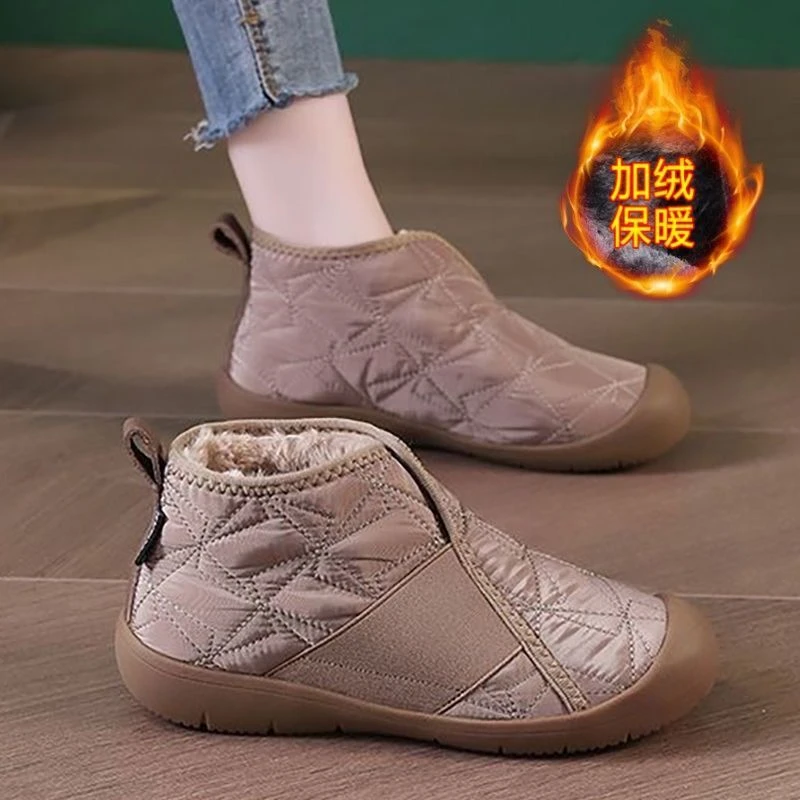 百搭轻便冬季加厚休闲短筒保暖厚底时尚雪地靴中筒