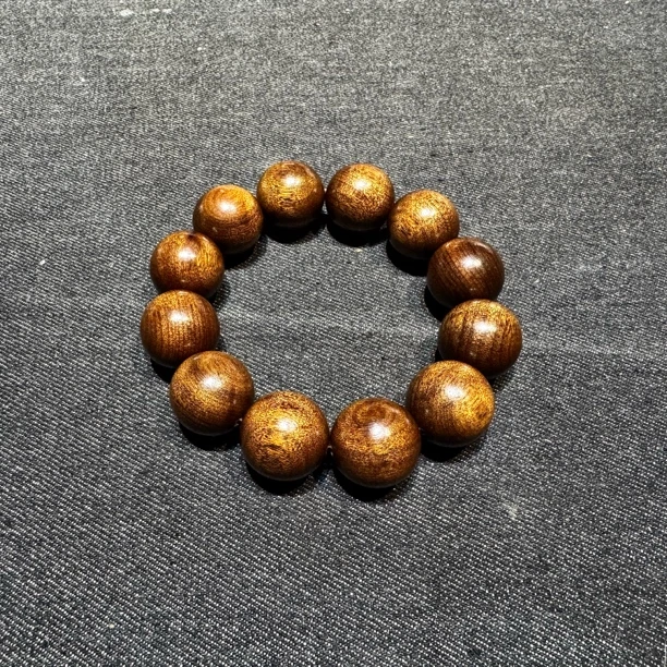 金丝楠木手串红油底2.0/12影子波