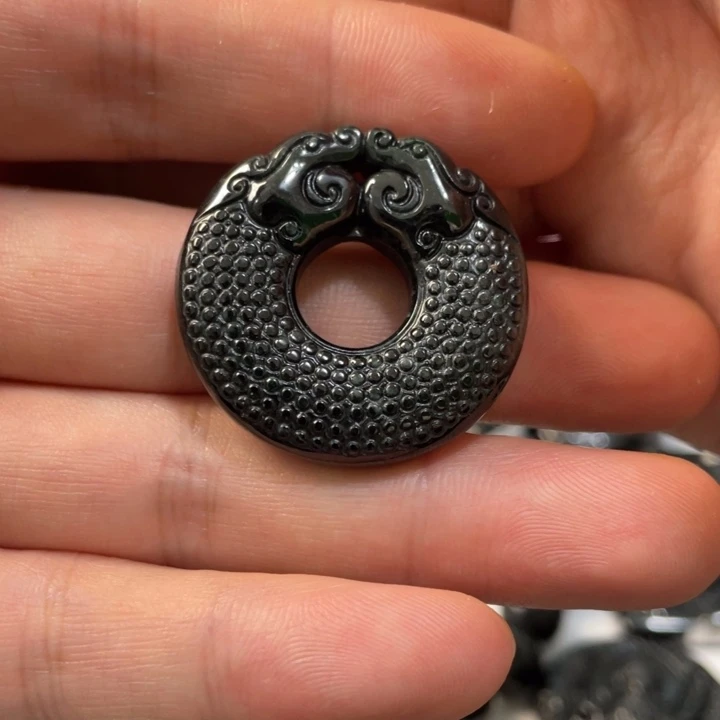 翡翠未镶嵌吊坠(不含链)龙扣