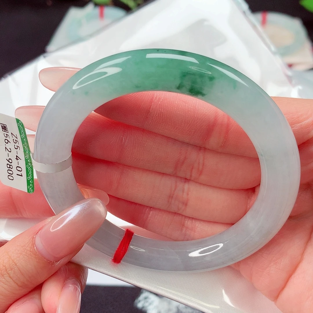 初***.翡翠未镶嵌手镯缅甸天然a货翡翠手镯