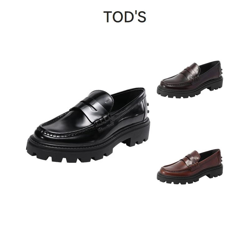Tod'S托德斯 女士横条装饰厚底乐福鞋单鞋皮鞋 XXW08J0GF6
