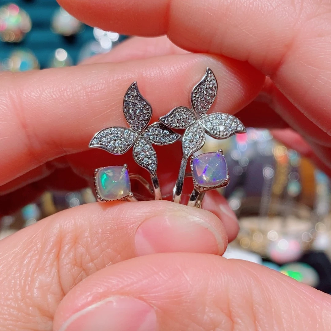 欧泊欧泊耳饰银S925镶嵌