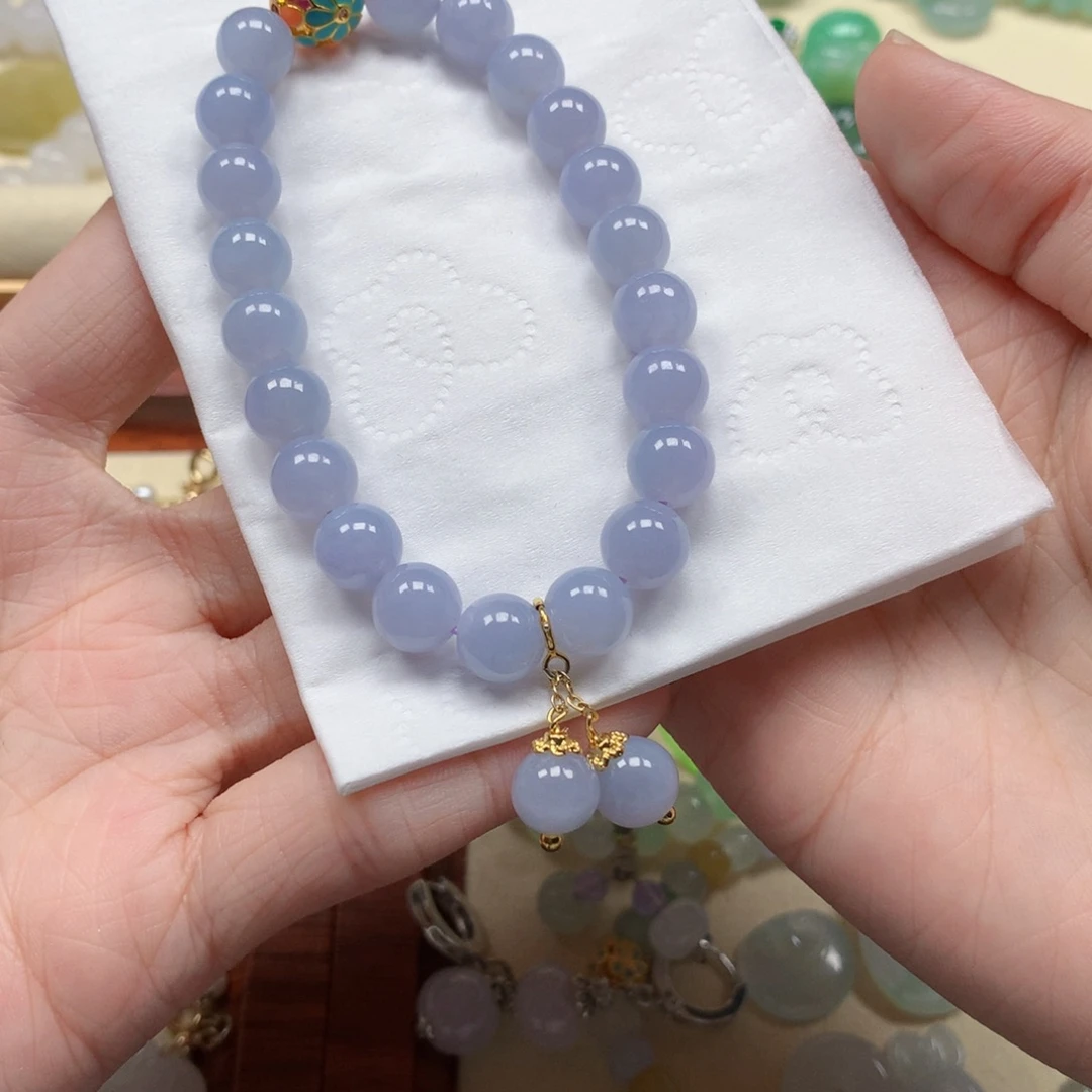 甜***花翡翠未镶嵌颈饰是