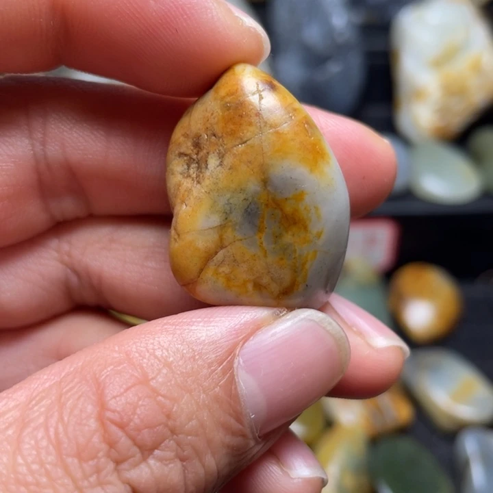 和田玉未镶嵌挂件48