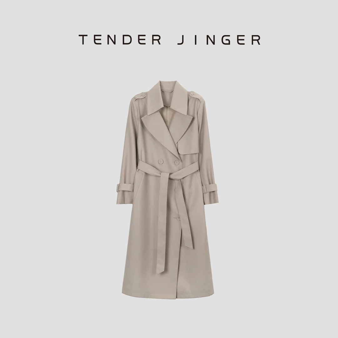 Tender Jinger【专柜】英伦风气质长款风衣T51AL79882
