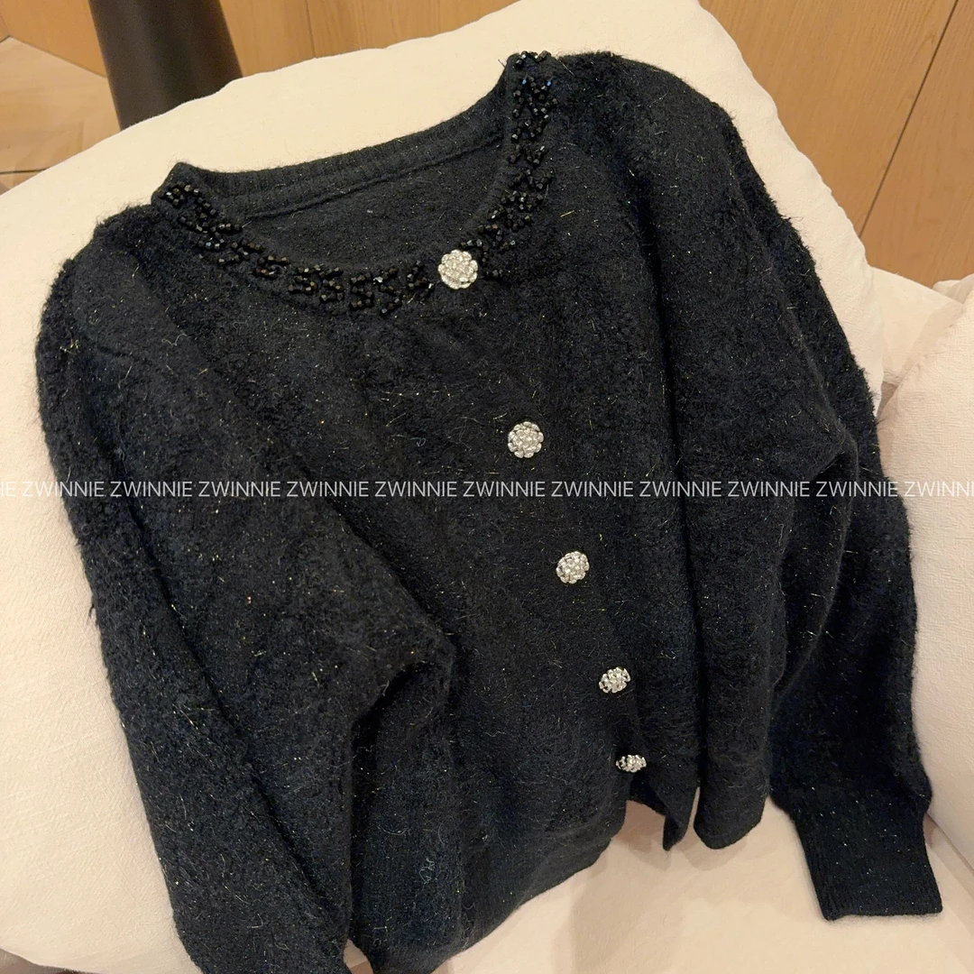 Zwinnie/詹维尼【重工钉珠开衫】细腻柔软不扎人毛衣 XH-WNX202511