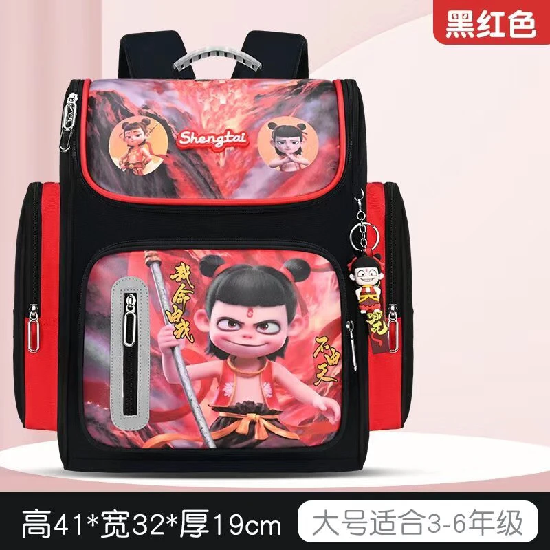 新款哪吒小学生书包男童一二三到六年级轻便减负防水女孩双肩背包