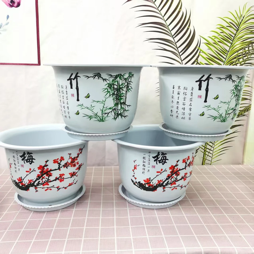 30公分大号梅款树脂大花盆
