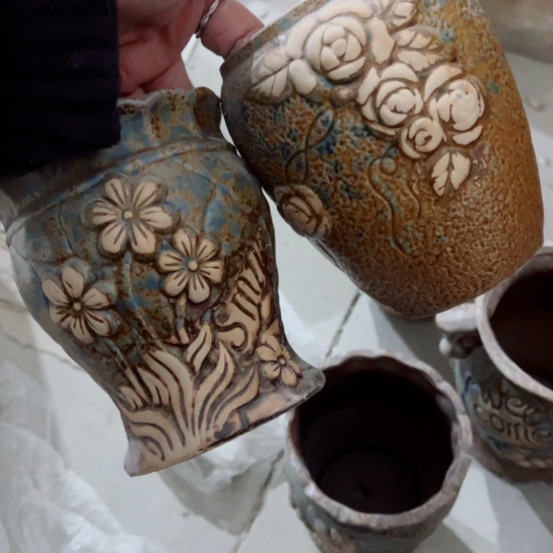 有孔，陶瓷花盆满10米包邮发货