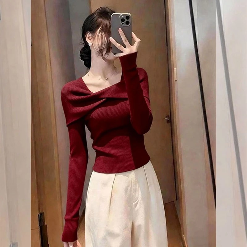 设计感慵懒感针织衫毛衣女气质轻熟风女装今年流行爆款别致上衣服