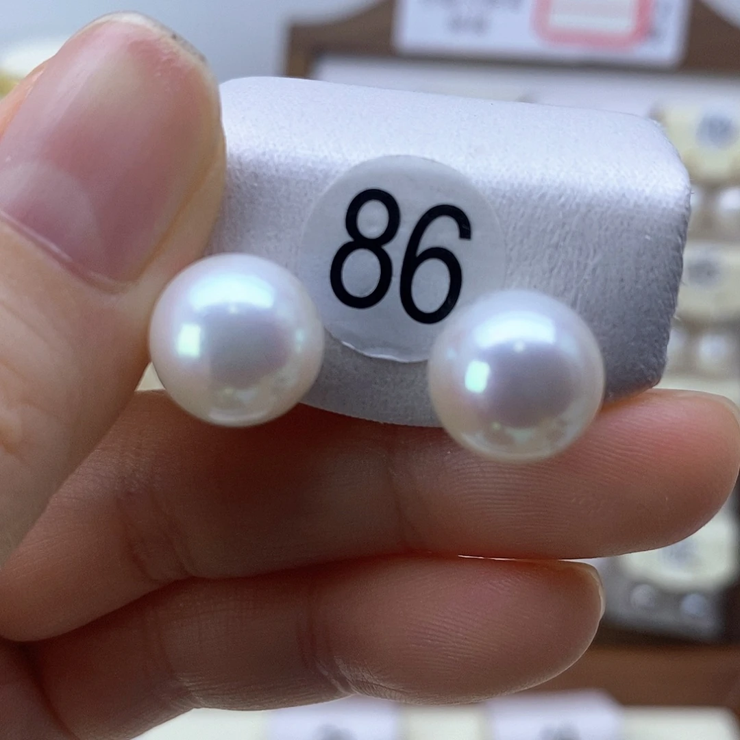 淡水珍珠耳饰银S925镶嵌