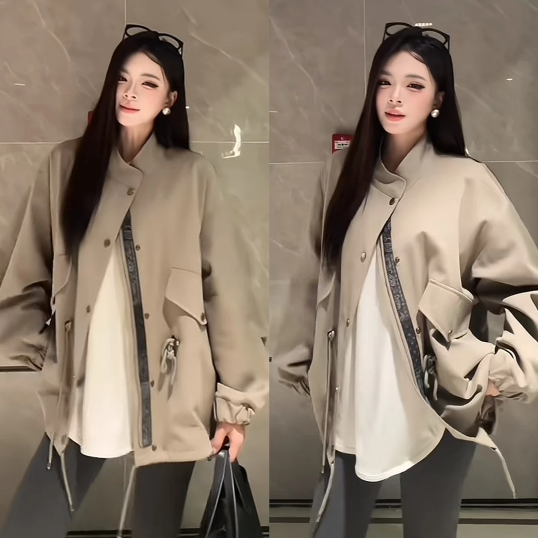 小个子巨好看立领风衣短外套女装2025秋季高级感时尚休闲夹克上衣