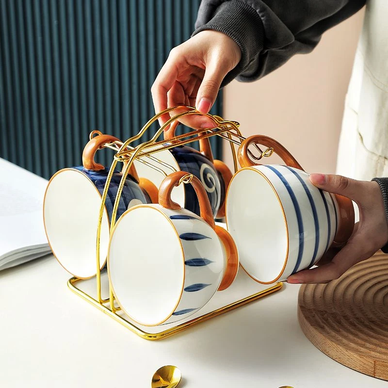 陶瓷咖啡杯情侣杯欧式轻奢杯子装杯子高颜值家用待客茶杯奢家