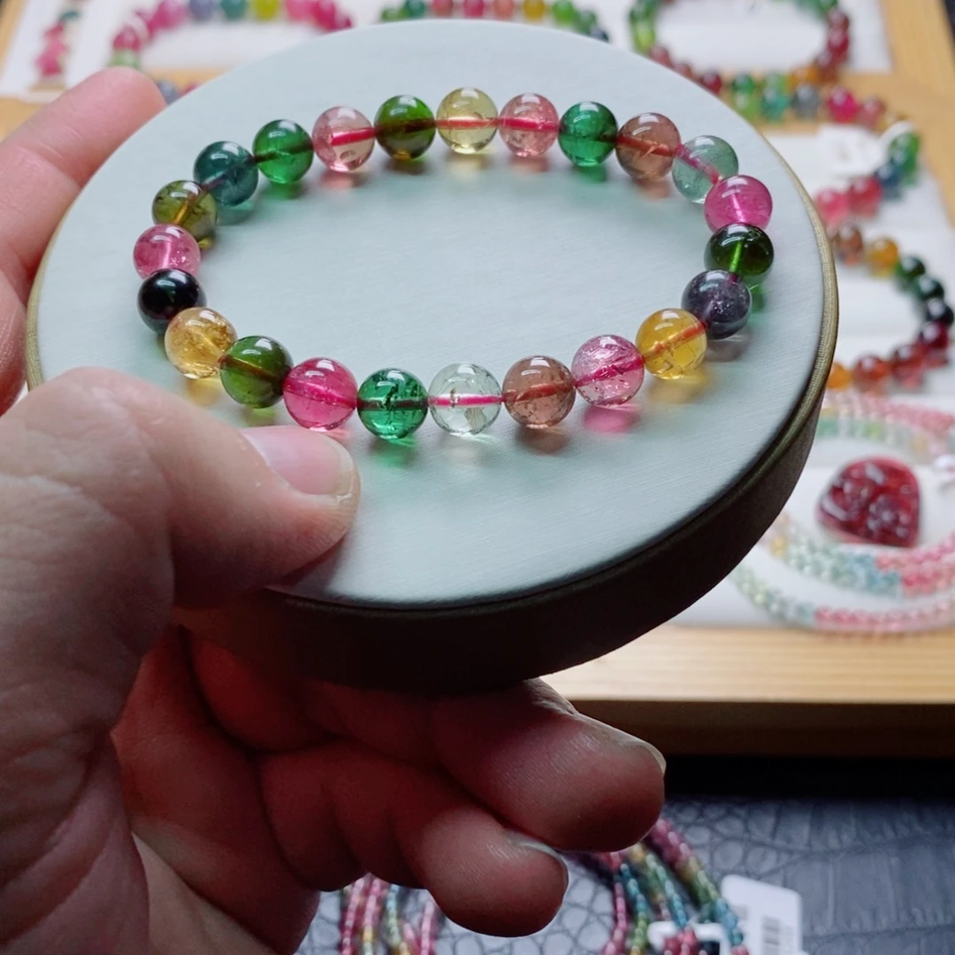 碧玺未镶嵌碧玺手链