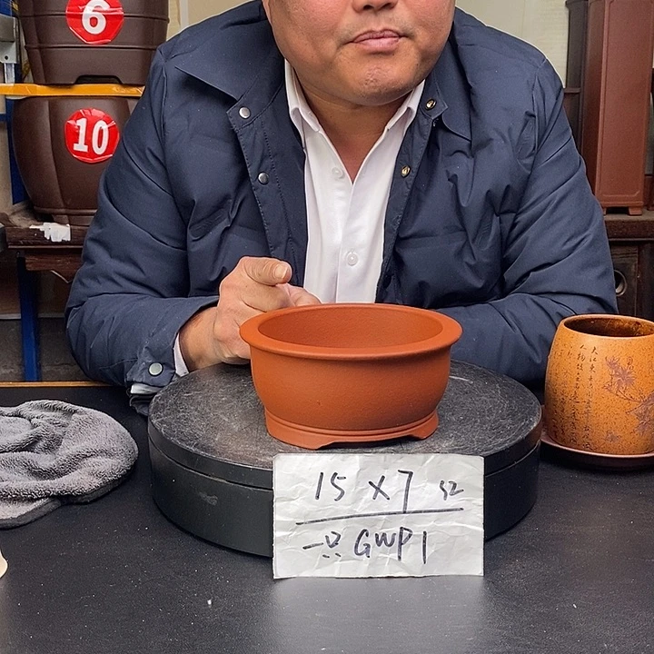 紫砂花盆货号一只GWP1